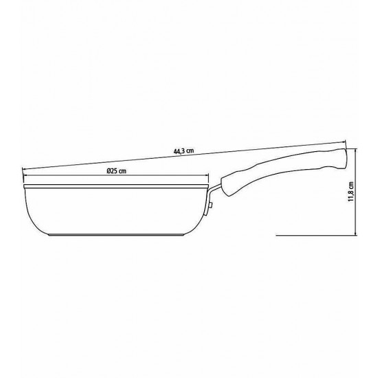 Frigideira 24cm 2,7 Litros Funda Mônaco Induction Antiaderente Tramontina